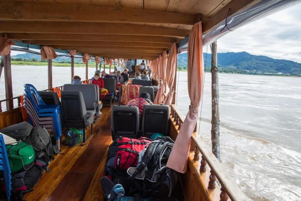 Slow-Boat inside view - Laos Travel Company - Trips & Tours Inside the view of the slowboat