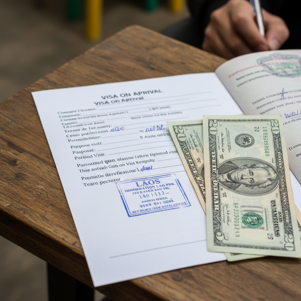 Tour Detail - Layout 2 - Laos Travel Company - Trips & Tours Laos Visa on Arrival application paperwork.